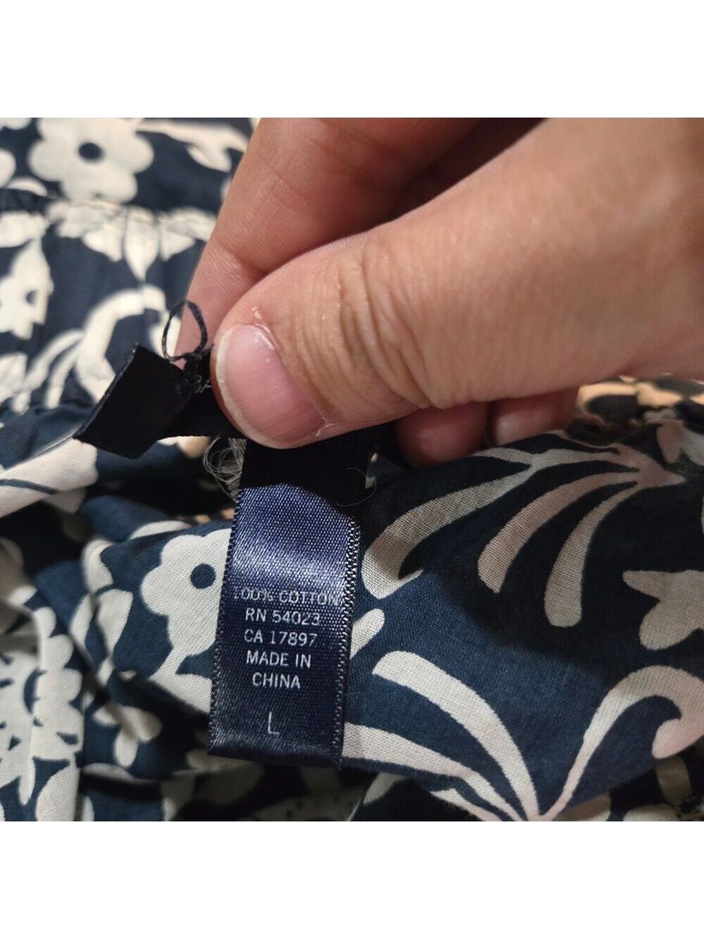 Banana Republic Factory Floral Cotton Cami Tank Large - Picture 4 of 7